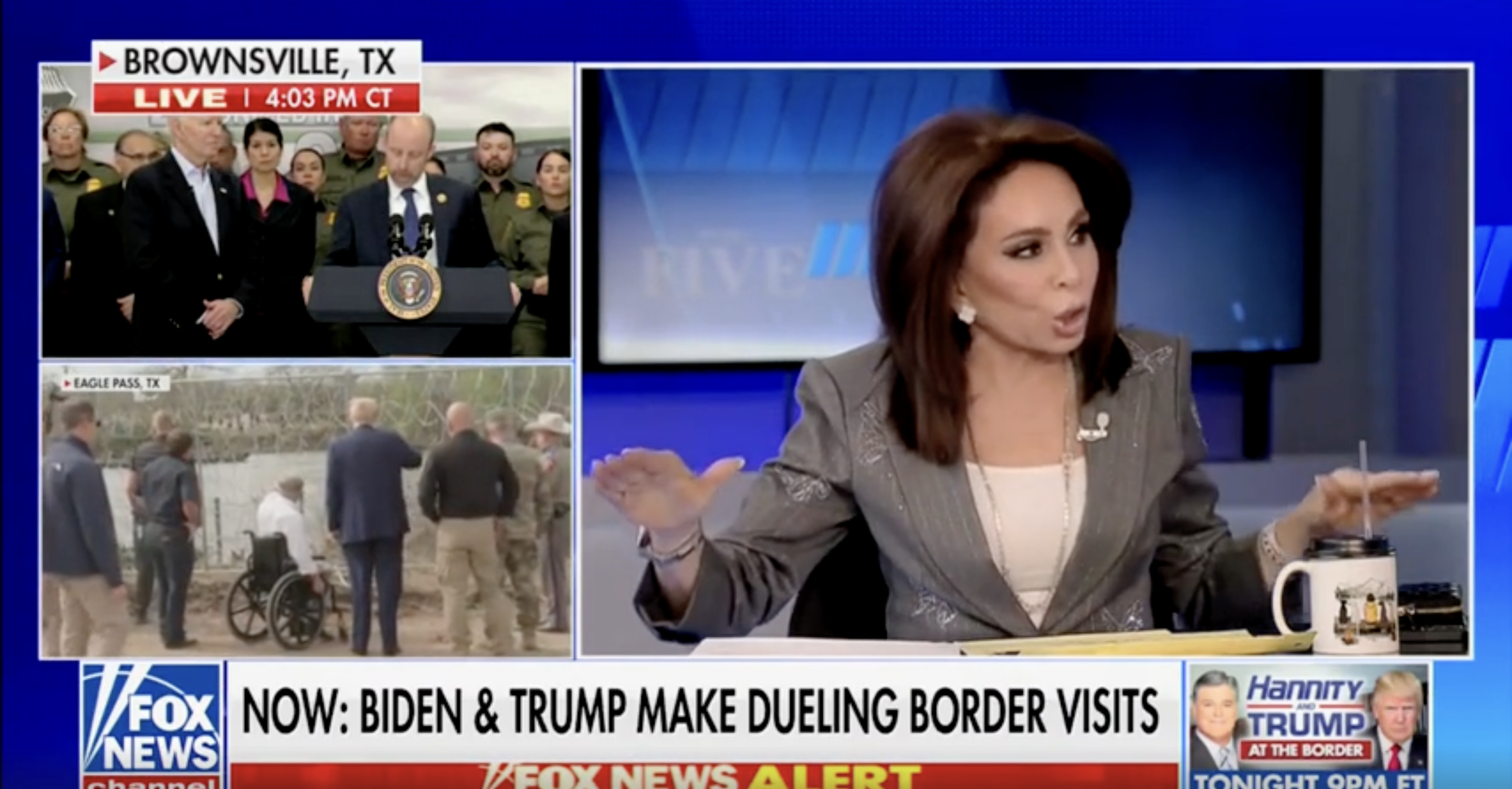 ‘To Let More People In?’: Judge Jeanine Snaps After Dem Panelist Says Biden Needs Congress To Solve Border Crisis